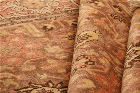 Hereke Orange Hand Knotted 61 X 90 Area Rug 253-28587 Image 3