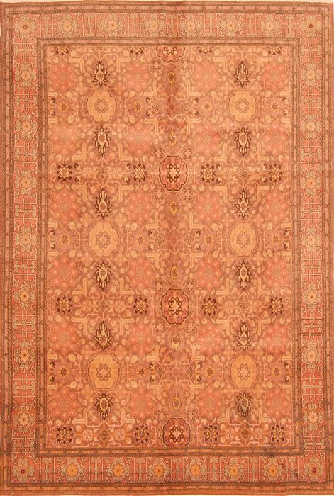 Hereke Orange Hand Knotted 61 X 90 Area Rug 253-28587 Image 0