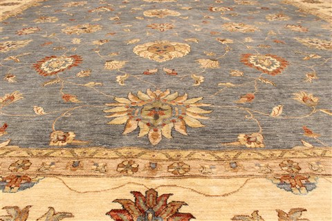 Ziegler Beige Square Hand Knotted 119 X 120 Area Rug 250-28588 Image 4