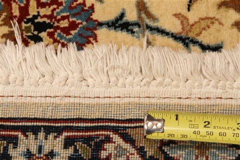 Tabriz Beige Hand Knotted 62 X 90 Area Rug 253-28589 Image 5