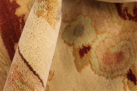 Chobi Beige Hand Knotted 123 X 149 Area Rug 250-28592 Image 10