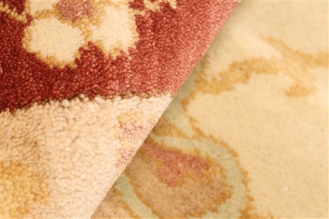 Chobi Beige Hand Knotted 123 X 149 Area Rug 250-28592 Image 11