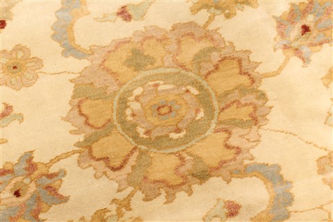 Chobi Beige Hand Knotted 123 X 149 Area Rug 250-28592 Image 13
