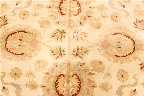 Chobi Beige Hand Knotted 123 X 149 Area Rug 250-28592 Image 2
