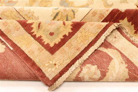 Chobi Beige Hand Knotted 123 X 149 Area Rug 250-28592 Image 6