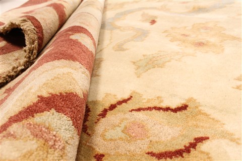 Chobi Beige Hand Knotted 123 X 149 Area Rug 250-28592 Image 7