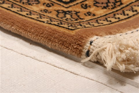 Tabriz Brown Hand Knotted 69 X 99 Area Rug 100-28595 Image 6