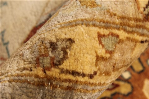 Ziegler Beige Hand Knotted 121 X 154 Area Rug 250-28596 Image 9