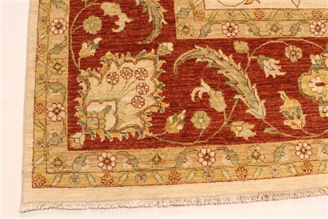Ziegler Beige Hand Knotted 120 X 153 Area Rug 250-28598 Image 1