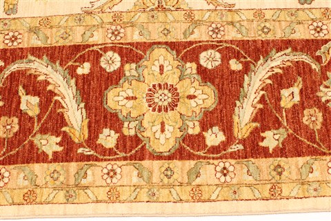 Ziegler Beige Hand Knotted 120 X 153 Area Rug 250-28598 Image 3