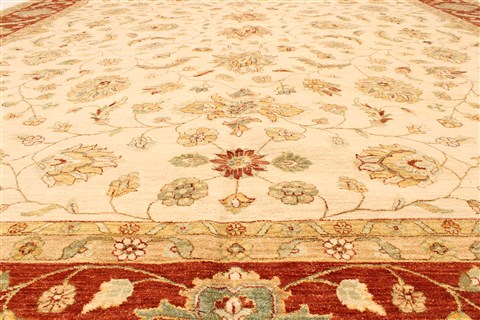 Ziegler Beige Hand Knotted 120 X 153 Area Rug 250-28598 Image 4