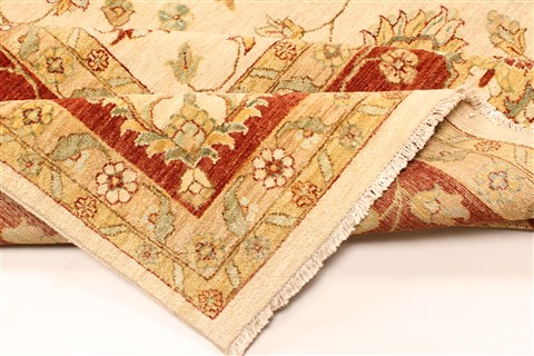 Ziegler Beige Hand Knotted 120 X 153 Area Rug 250-28598 Image 6