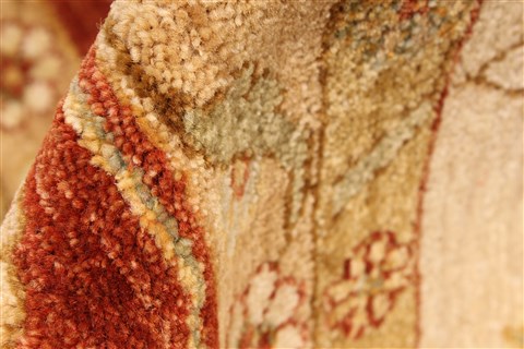 Ziegler Beige Hand Knotted 120 X 153 Area Rug 250-28598 Image 9