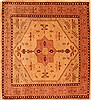 Kazak Red Square Hand Knotted 74 X 80  Area Rug 253-28603 Thumb 0