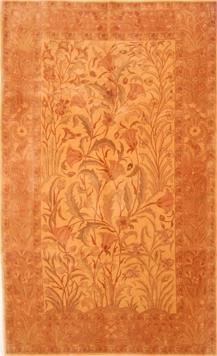 Tabriz Beige Hand Knotted 55 X 811 Area Rug 100-28605 Image 0