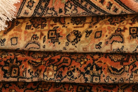 Tabriz Orange Hand Knotted 64 X 91 Area Rug 100-28606 Image 4