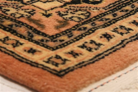 Tabriz Orange Hand Knotted 64 X 91 Area Rug 100-28606 Image 6