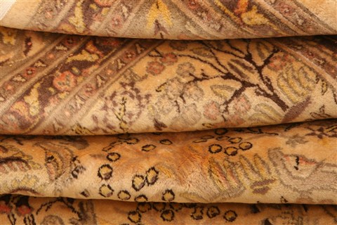 Pak-Persian Yellow Hand Knotted 68 X 910 Area Rug 100-28609 Image 3