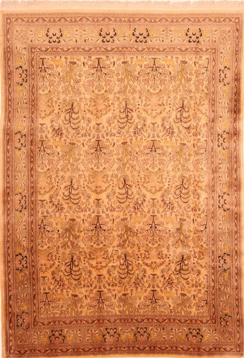 Pak-Persian Yellow Hand Knotted 68 X 910 Area Rug 100-28609 Image 0