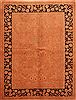 Tabriz Orange Hand Knotted 56 X 72  Area Rug 100-28611 Thumb 0