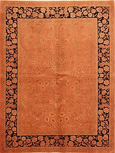 Tabriz Orange Hand Knotted 5'6" X 7'2"  Area Rug 100-28611