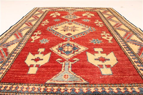 Kazak Red Hand Knotted 35 X 53 Area Rug 250-28623 Image 4