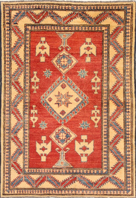 Kazak Red Hand Knotted 35 X 53 Area Rug 250-28623 Image 0