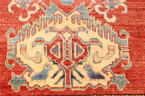 Kazak Orange Hand Knotted 38 X 53 Area Rug 250-28625 Image 11