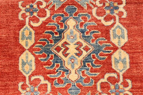 Kazak Orange Hand Knotted 38 X 53 Area Rug 250-28625 Image 2