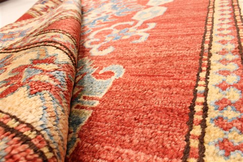 Kazak Orange Hand Knotted 38 X 53 Area Rug 250-28625 Image 7