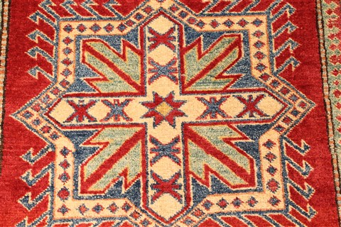 Kazak Red Hand Knotted 38 X 54 Area Rug 250-28626 Image 11
