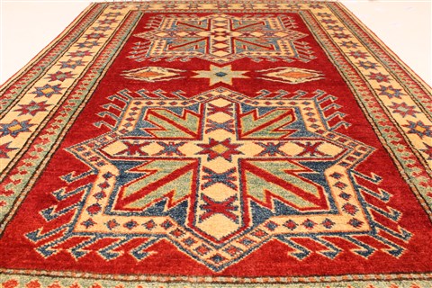 Kazak Red Hand Knotted 38 X 54 Area Rug 250-28626 Image 4