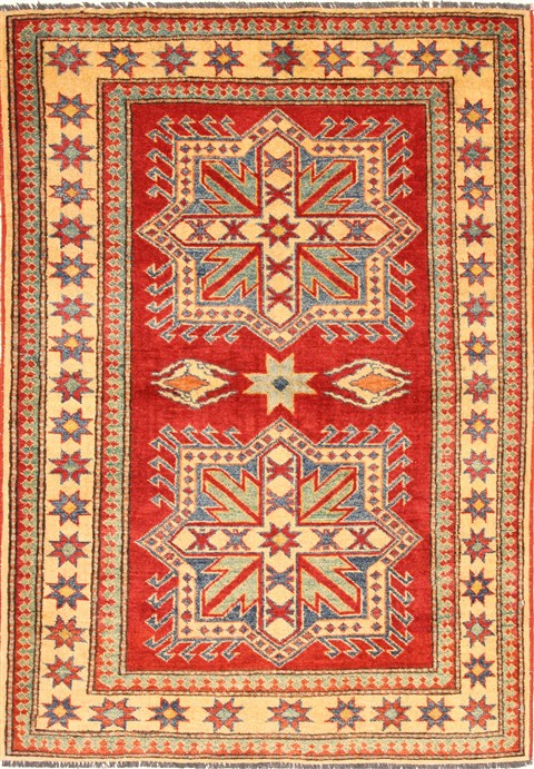 Kazak Red Hand Knotted 38 X 54 Area Rug 250-28626 Image 0