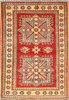 Kazak Red Hand Knotted 3'8" X 5'4"  Area Rug 250-28626