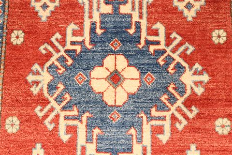 Kazak Blue Hand Knotted 35 X 53 Area Rug 250-28628 Image 1