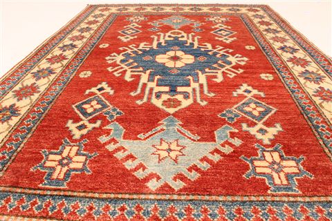 Kazak Blue Hand Knotted 35 X 53 Area Rug 250-28628 Image 3