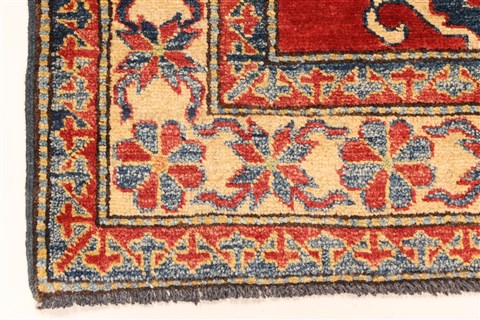 Kazak Red Hand Knotted 38 X 411 Area Rug 250-28630 Image 1