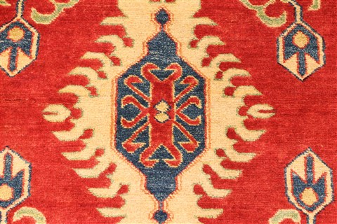 Kazak Red Hand Knotted 38 X 411 Area Rug 250-28630 Image 2