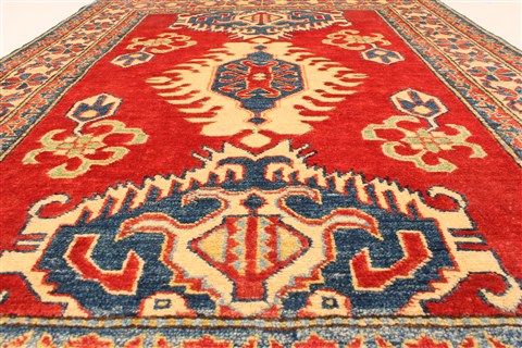 Kazak Red Hand Knotted 38 X 411 Area Rug 250-28630 Image 4