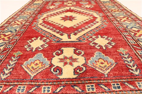 Kazak Red Hand Knotted 35 X 54 Area Rug 250-28631 Image 4