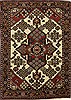 Hamedan White Hand Knotted 45 X 63  Area Rug 500-28639 Thumb 0