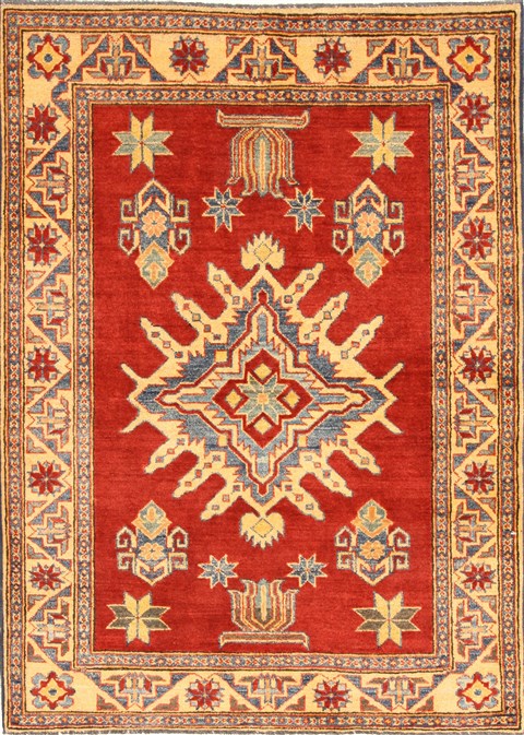 Kazak Red Hand Knotted 35 X 411  Area Rug 250-28645 Image 0