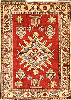 Pakistani Kazak Red Rectangle 3x5 ft Wool Carpet 28645