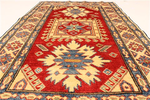 Kazak Red Hand Knotted 34 X 57 Area Rug 250-28646 Image 10