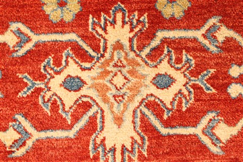 Kazak Orange Hand Knotted 38 X 411 Area Rug 250-28648 Image 10