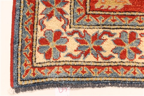 Kazak Orange Hand Knotted 38 X 411 Area Rug 250-28648 Image 1
