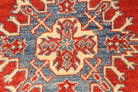 Kazak Orange Hand Knotted 38 X 411 Area Rug 250-28648 Image 2
