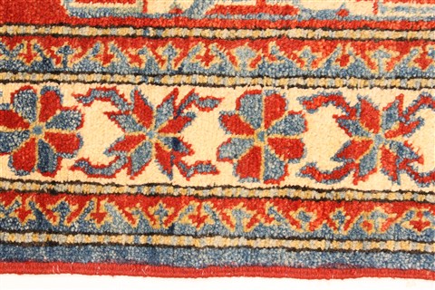 Kazak Orange Hand Knotted 38 X 411 Area Rug 250-28648 Image 3