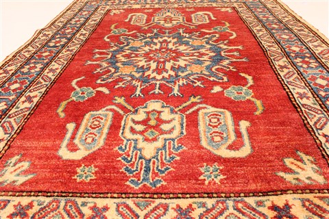 Kazak Red Hand Knotted 36 X 50 Area Rug 250-28649 Image 4