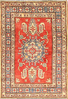 Kazak Red Hand Knotted 3'6" X 5'0"  Area Rug 250-28649